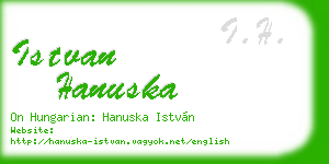 istvan hanuska business card